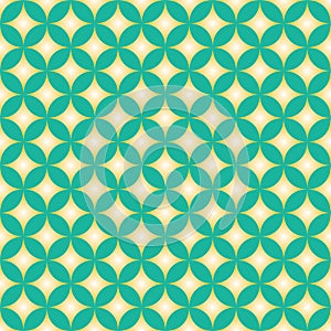 Green & Yellow Diamond Star Circle Pattern