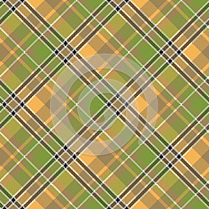 Green yellow fabric pixel texture seamless pattern