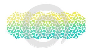 Green And Yellow Geometric Triangle Pattern, vector design Generative AI