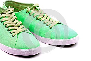 Green and Yellow Gym-Shoes
