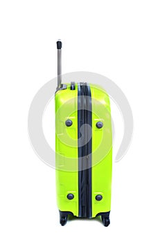 Green-Yellow luggage isolated