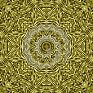 Green and yellow pattern with concentric lines. Shiny texture for design. Steampunk background