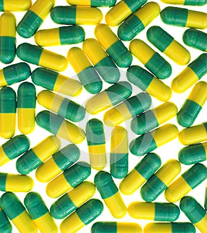 Green and yellow pills