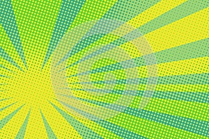 Green yellow pop art background