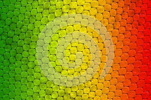 Green, yellow and red colored lizard skin pattern