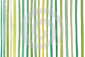 Green Yellow Spring Natural Colored Stripes Hand Painted Watercolor Pattern