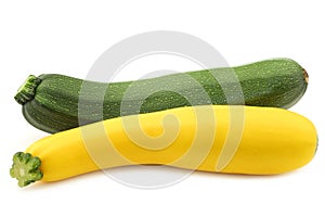 Green and yellow zucchini (Cucurbita pepo)