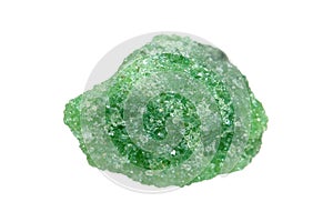 Green zoisite rough gemstone