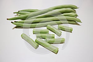 Greenbeans isolated on white background