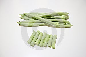Greenbeans isolated on white background