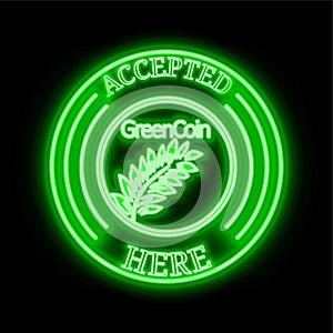 Greencoin (GRE) accepted here sign