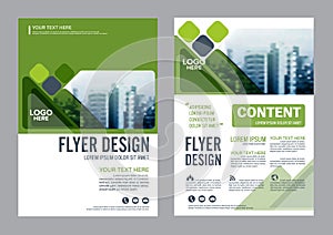 Greenery Brochure Layout design template. Annual Report Flyer Leaflet cover Presentation