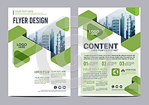 Greenery Brochure Layout design template. Annual Report Flyer Leaflet cover Presentation Modern background. illustration in