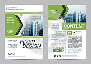 Greenery Brochure Layout design template. Annual Report Flyer Leaflet cover Presentation Modern background. illustration in