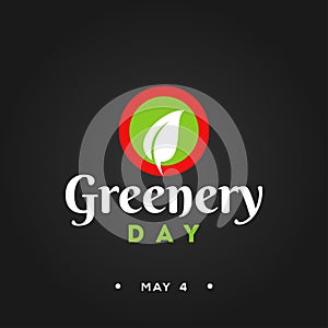 Greenery Day Vector Design Illustration