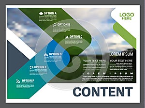 Greenery Presentation layout design template. Annual report cover page.