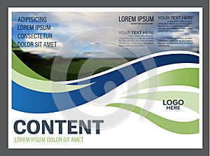 Greenery Presentation layout design template. Annual report cover page.