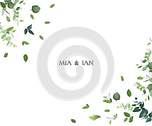 Greenery wedding invitation