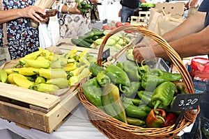 Greengrocery on a farmerâ€™s market