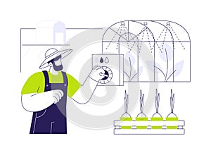 Greenhouse automation abstract concept vector illustration.