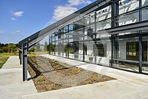 Greenhouse at botanical garden in Ploiesti , Romania