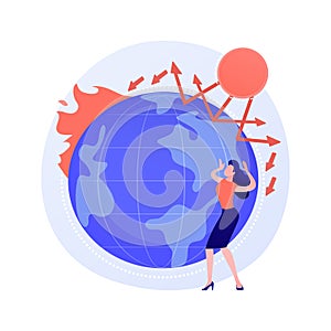 Greenhouse effect abstract concept vector illustration.