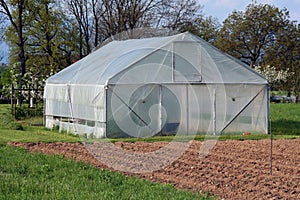 Greenhouse on the field