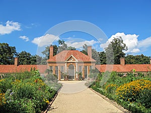 Greenhouse and Garden at Mount Vernon of Virginia