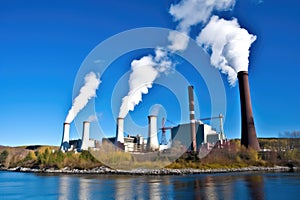 greenhouse gases emitted from a thermal power plant