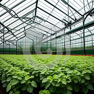 A greenhouse for growing vegetables with hydroponics.