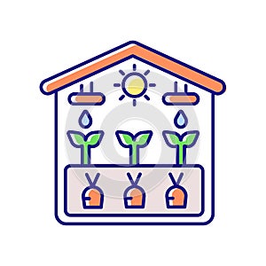 Greenhouse RGB color icon