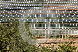 Greenhouse seen from above, external view