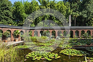 Greenhouse in the Villa Taranto Botanical Gardens in Verbania. Province of Piedmont in Northern Italy