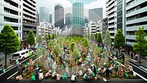 Greening the Concrete Jungle Residents Spearhead Urban Forest Initiative Breathing Life into Citys Heart
