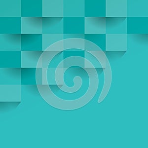 Greenish blue geometric vector background.