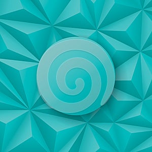 Greenish blue geometric vector background.