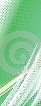 Greenl abstract lines with dots