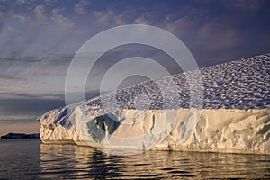 Greenland Ilulissat glacier in sunset