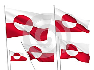 Greenland vector flags photo