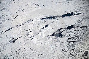 Greenland white ice Aerial landscape 3
