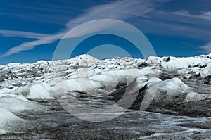 Greenlandic ice cap, the largest glacier on the northern hemisphere