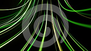 greenlight streaks, bright neon rays, transfer data network, stage screen background concept