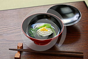Greenling soup, ainame-wan, japanese kaiseki cuisine