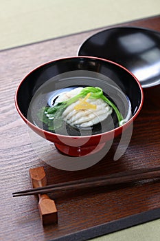 Greenling soup, ainame-wan, japanese kaiseki cuisine