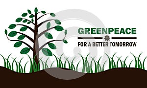 Greenpeace For A Better Tomorrow Vector Template Design Illustration