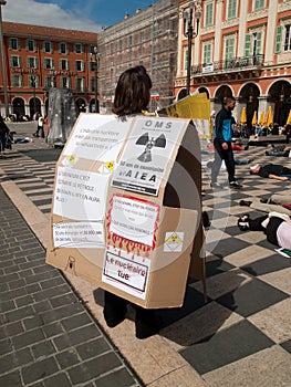 Greenpeace protest, Nice