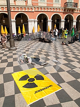 Greenpeace protest, Nice