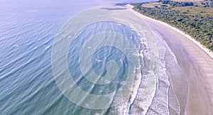 Greens beach from above, located near Launceston, Tasmania