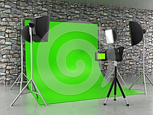 Greenscreen studio setup