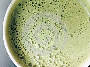 Greentea matcha latte background